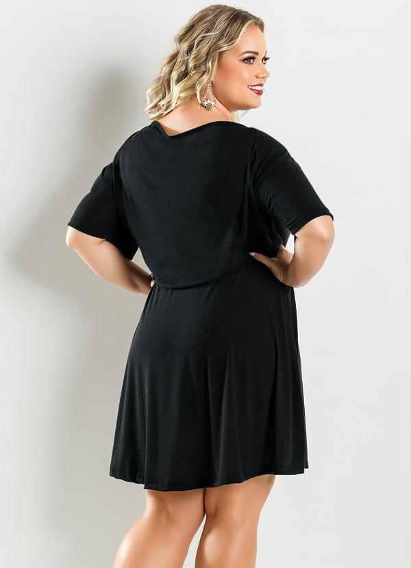 Marguerite - Vestido Detalhe Renda Preta Plus Size 2
