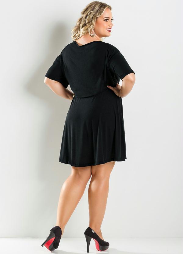 Marguerite - Vestido Detalhe Renda Preta Plus Size 4