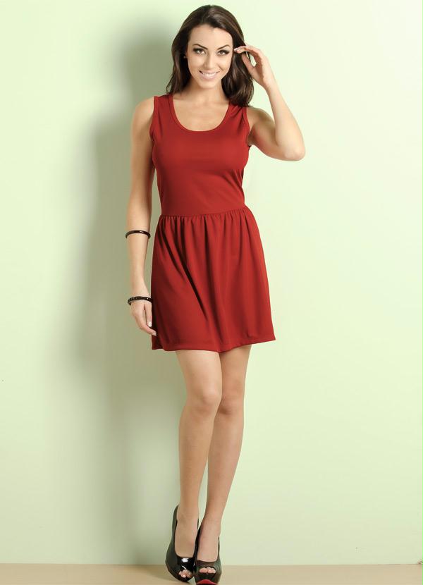 Outlet - Vestido Detalhe Tule nas Costas Vermelho 3