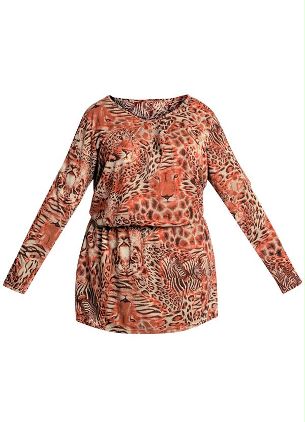 Marguerite - Vestido Detalhe Vazado Estampa Onça Plus Size 5