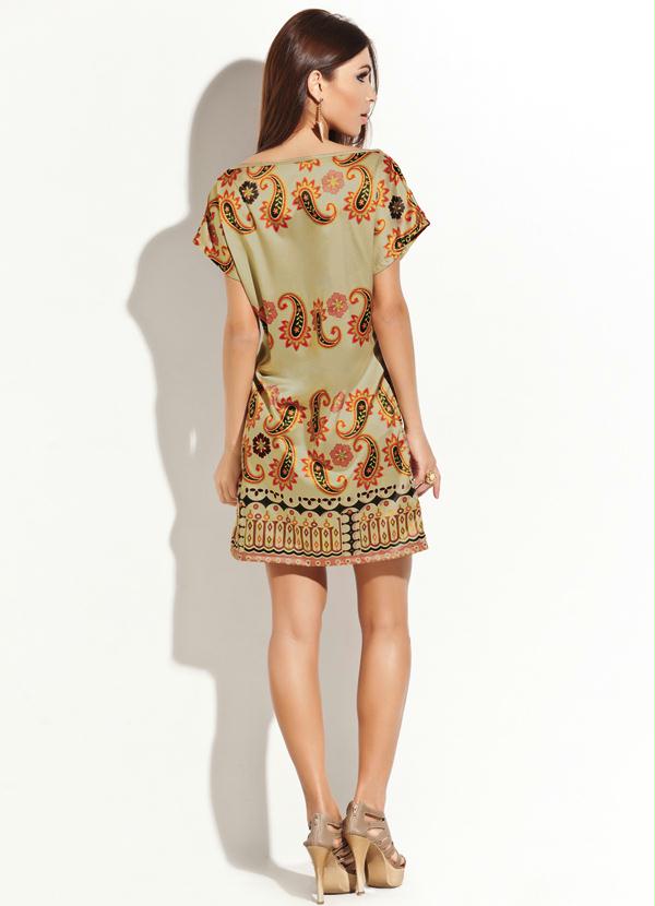 Quintess - Vestido em Cetim com Estampa de Lenço 7