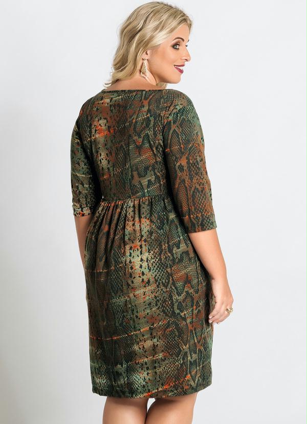 Marguerite - Vestido Estampa Cobra Plus Size 2
