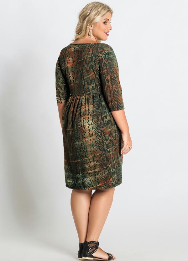 Marguerite - Vestido Estampa Cobra Plus Size 4