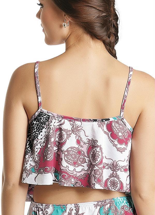 Outlet - Vestido Estampa de Lenço com Abertura nas Costas 4