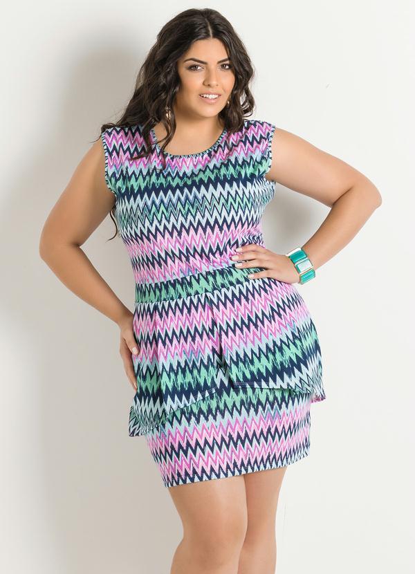 Marguerite - Vestido Estampa Étnica Plus Size