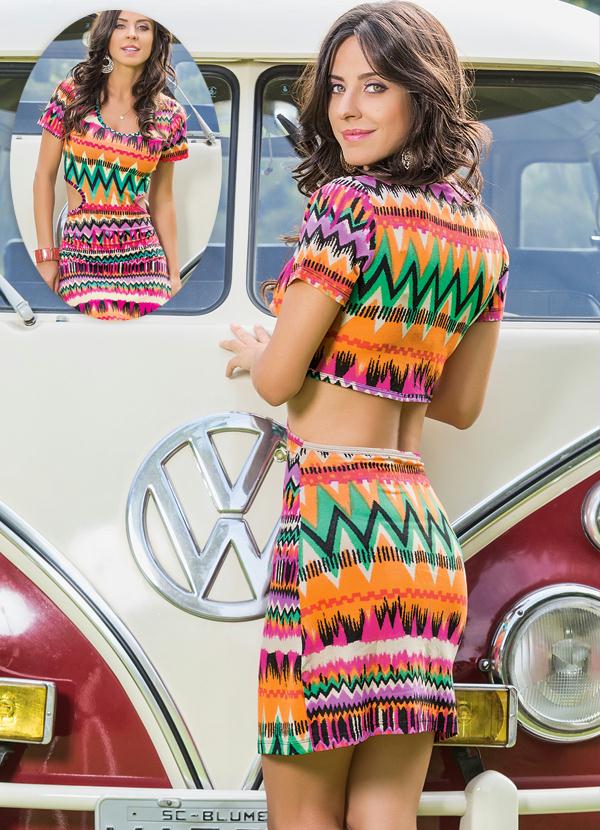 Outlet - Vestido Estampa Étnica