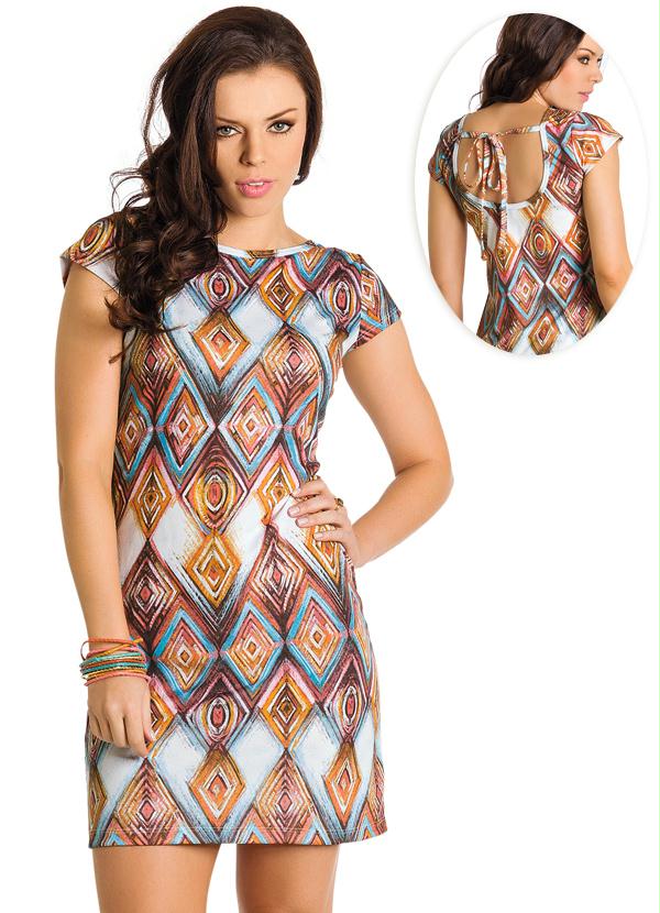 Outlet - Vestido Estampa Étnica