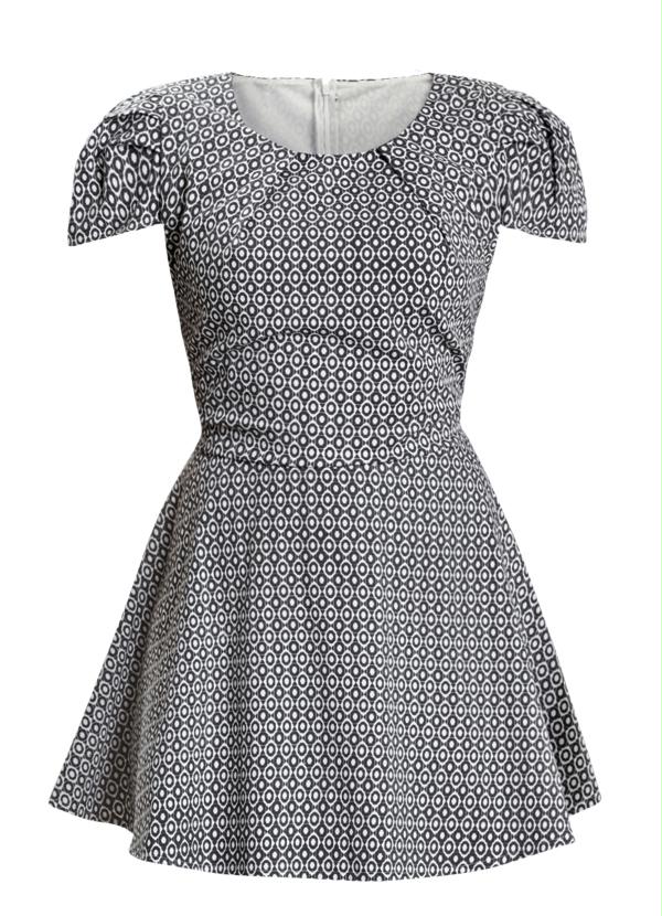 Quintess - Vestido Estampada Detalhe Manga Plus Size 5