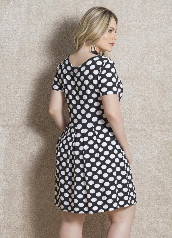 Quintess - Vestido Evasê Poá 3