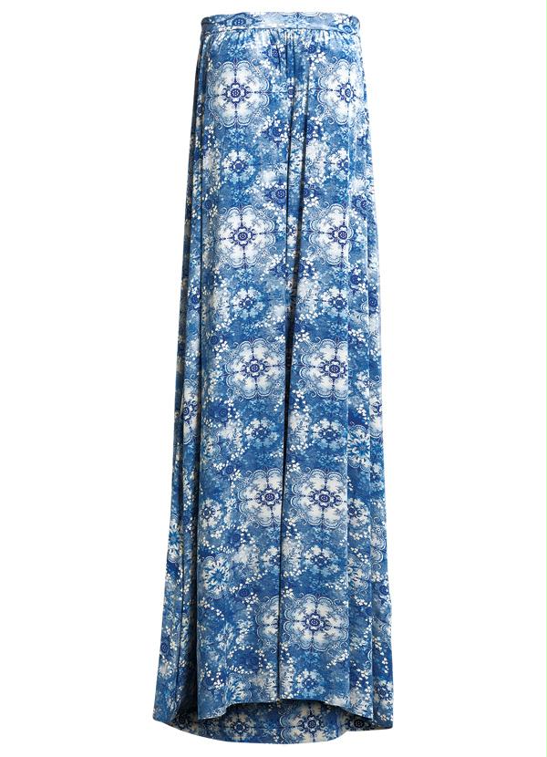 Quintess - Vestido Longo Estampa Azulejo Tomara que Caia 5