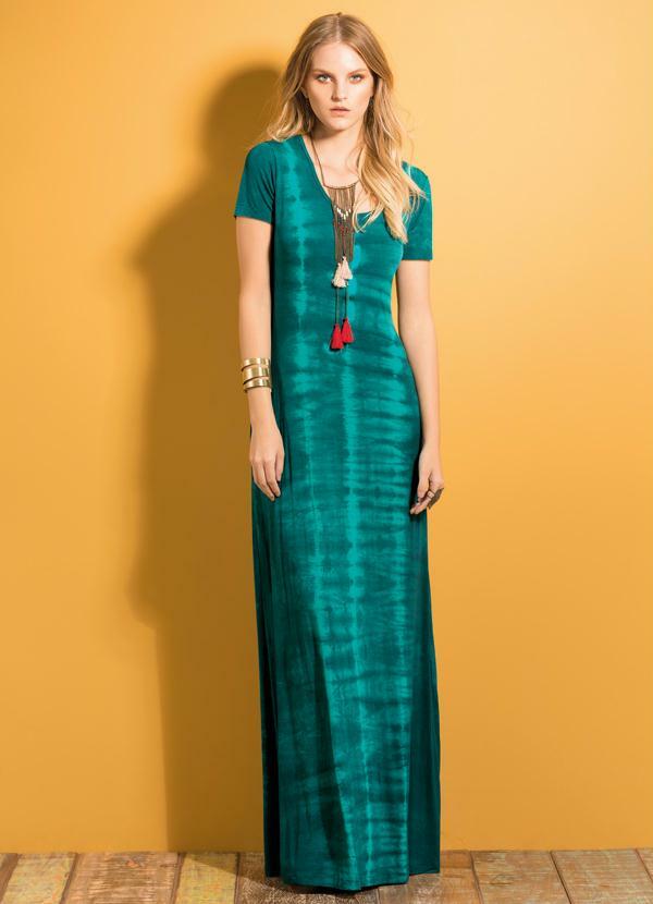 Quintess - Vestido Longo Estampa Tie Dye