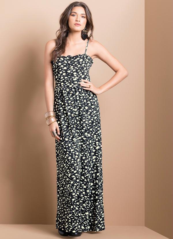 Quintess - Vestido Longo Floral Liberty