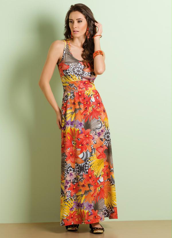Outlet - Vestido Longo Floral