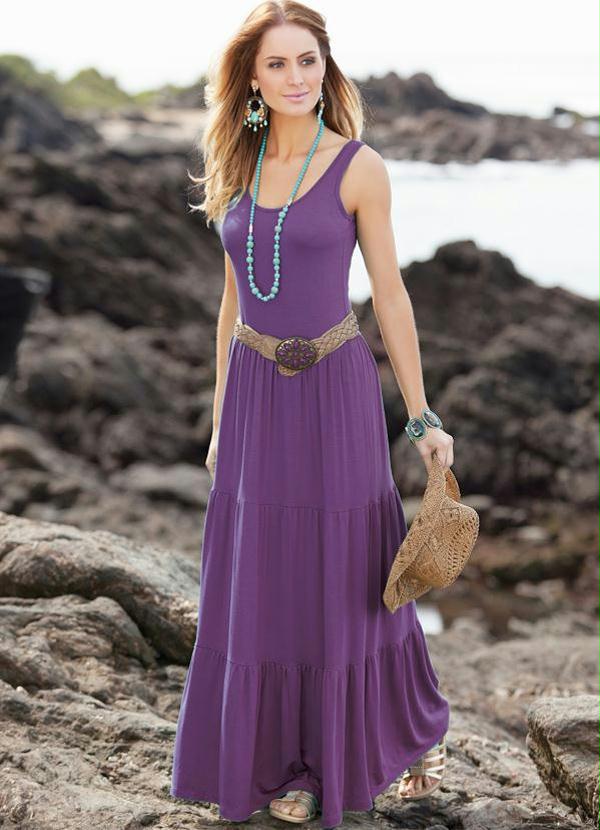 Quintess - Vestido Longo Roxo