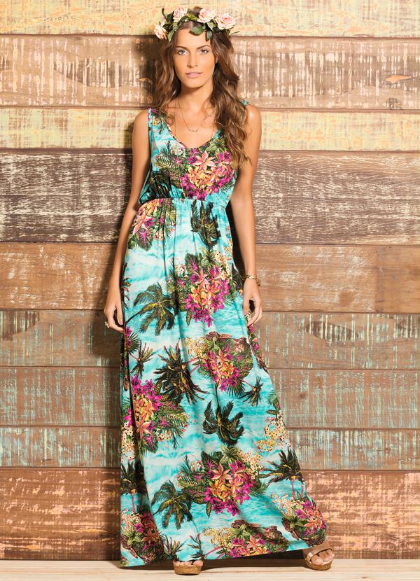Quintess - Vestido Longo Tropical 3