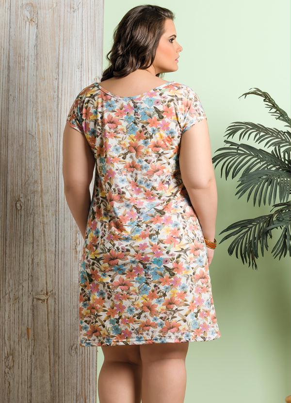 Marguerite - Vestido Manga Curta Floral Plus Size 2