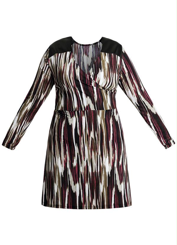 Marguerite - Vestido Manga Longa Estampa Abstrata Plus Size 5