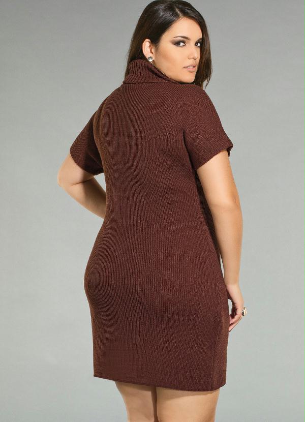 Quintess - Vestido Marrom de Lã 2