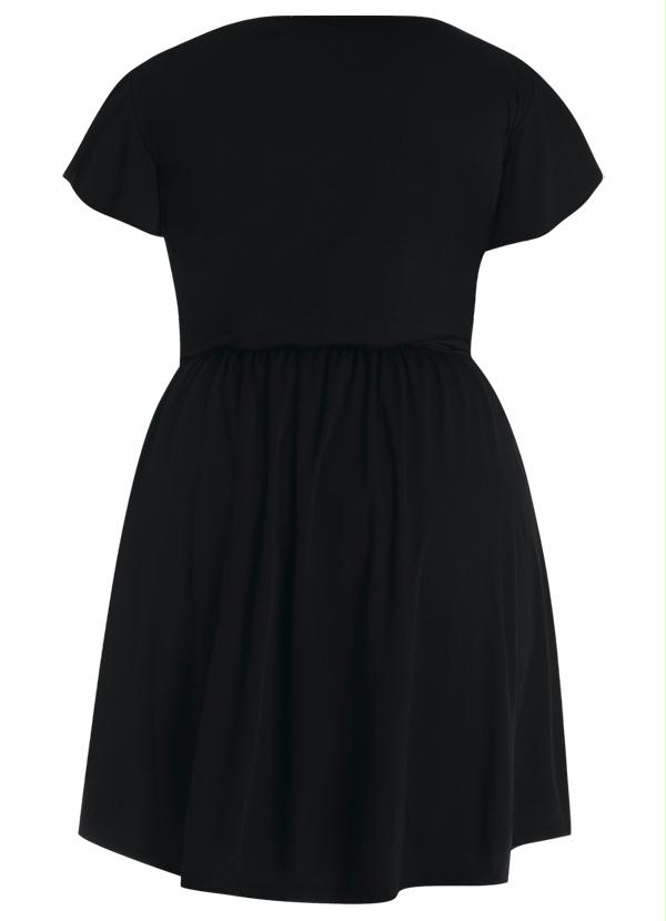 Marguerite - Vestido Mullet Plus Size Preto 6