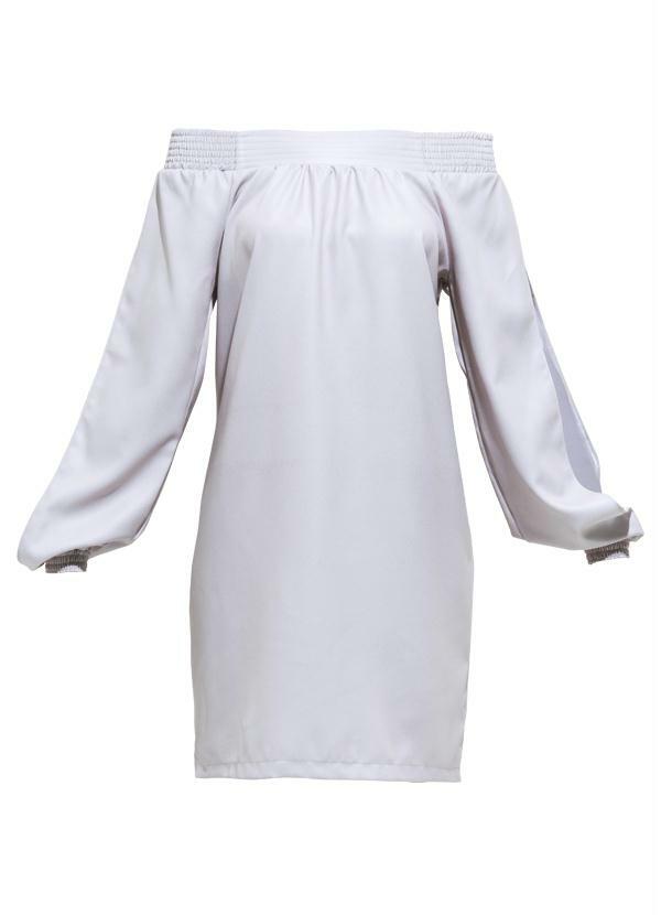 Multimarcas - Vestido Ombro a Ombro Bege 5