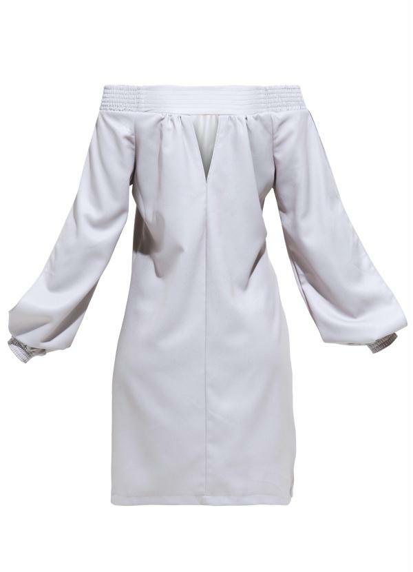 Multimarcas - Vestido Ombro a Ombro Bege 6
