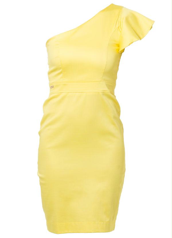Multimarcas - Vestido Ombro Único Amarelo 5