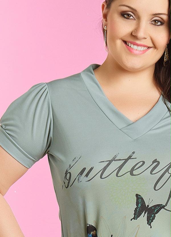 Marguerite - Vestido Plus Size com Manga Princesa Cinza 3