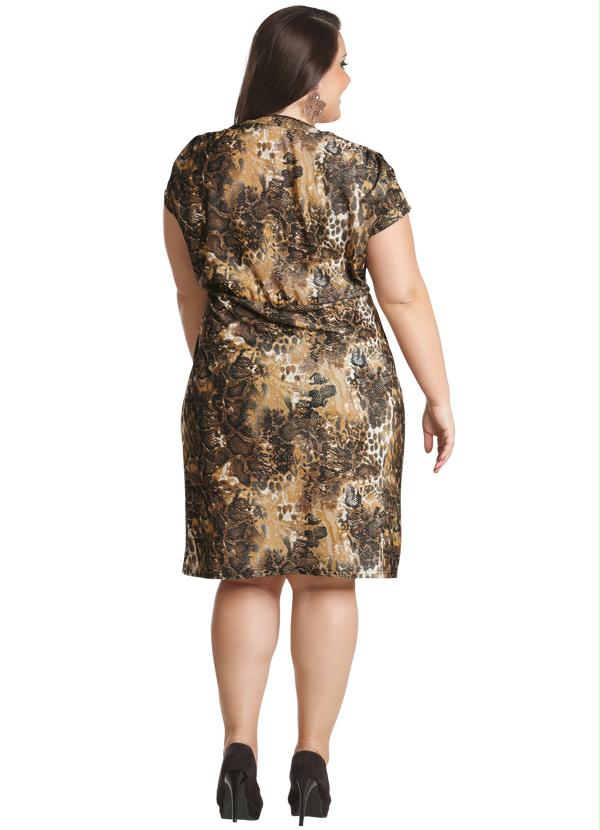 Marguerite - Vestido Plus Size Estampa de Cobra 4