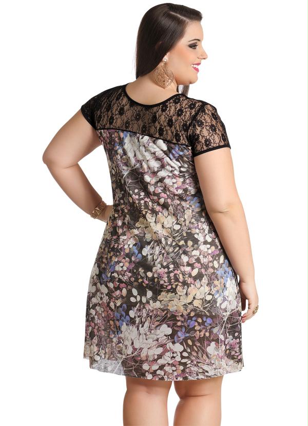 Marguerite - Vestido Plus Size Estampa Folhagens 3
