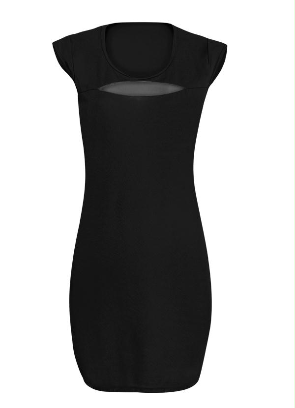 Outlet - Vestido Preto Detalhe Tule 6