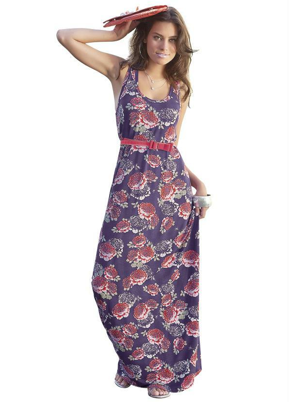 Quintess - Vestido Regata Longo Floral