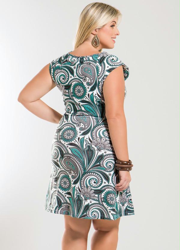 Marguerite - Vestido sem Mangas Estampa Paisley Plus Size 2