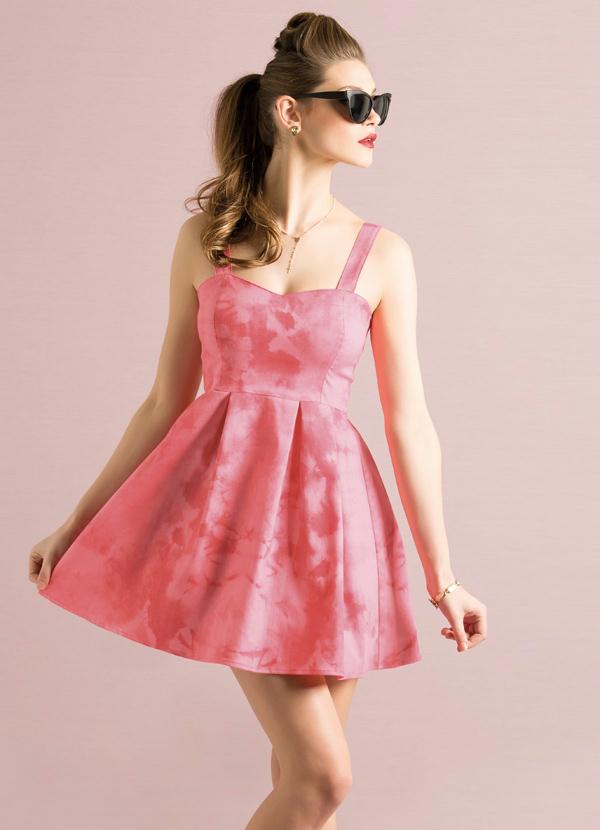 Quintess - Vestido Tie Dye Rosa
