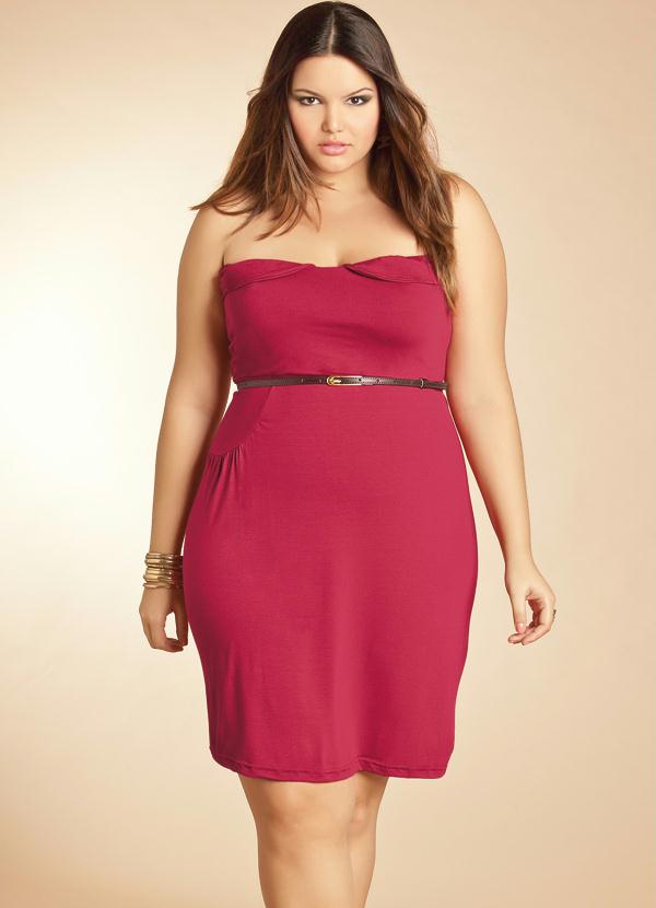 Quintess - Vestido Tomara-Que-Caia Bordô