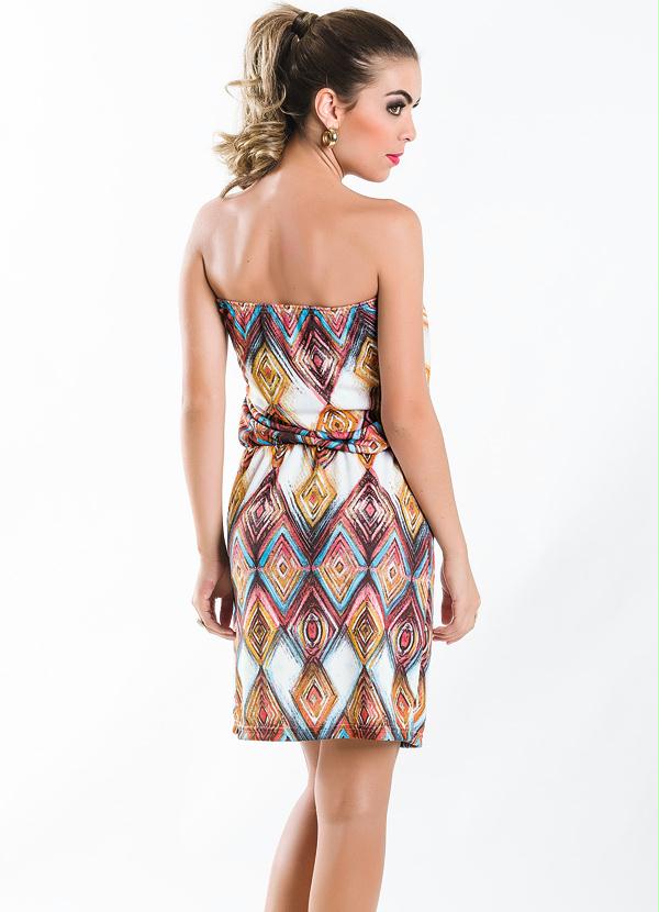 Outlet - Vestido Tomara que Caia Estampa Étnica 2