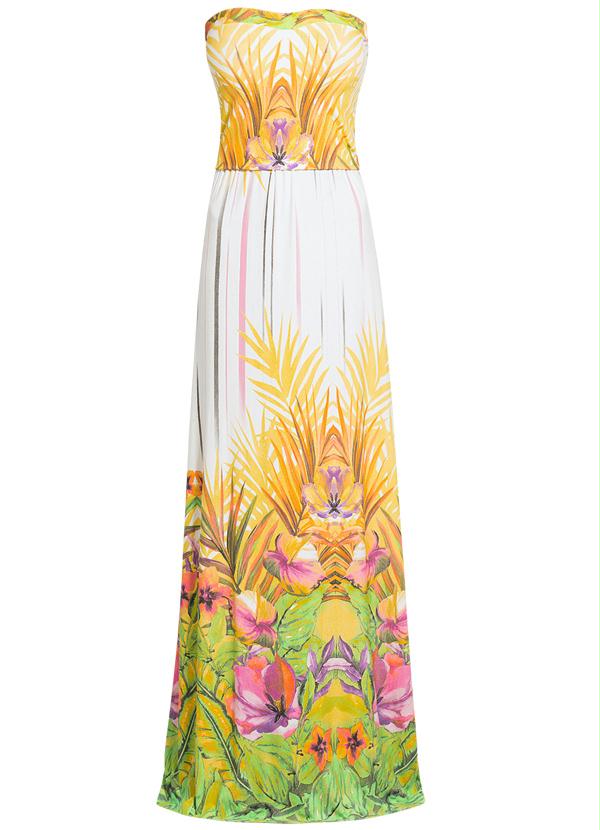 Quintess - Vestido Tomara que Caia Longo Tropical 5