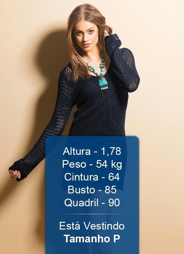 Outlet - Vestido Tricô Decote V Preto 2