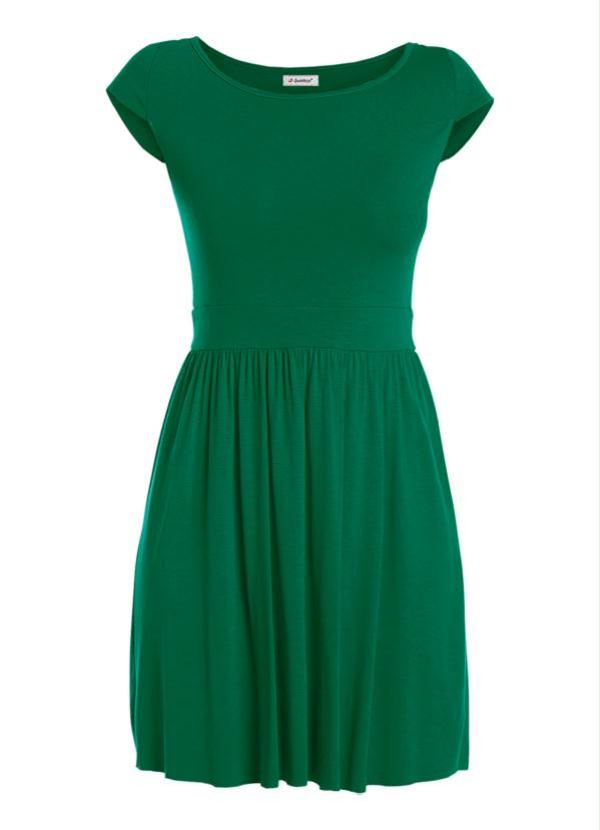 Quintess - Vestido Verde com Recortes Abaixo do Busto 3