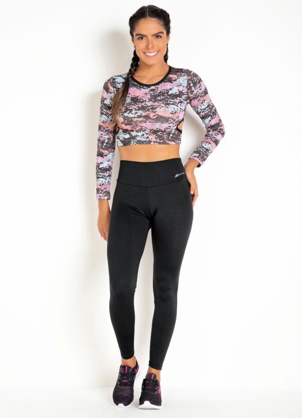 blusa cropped camuflada