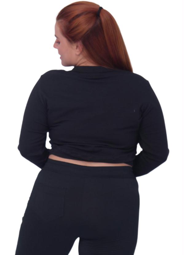 Sporting Way Fitness - Blusa Cropped Plus Size Preto 2