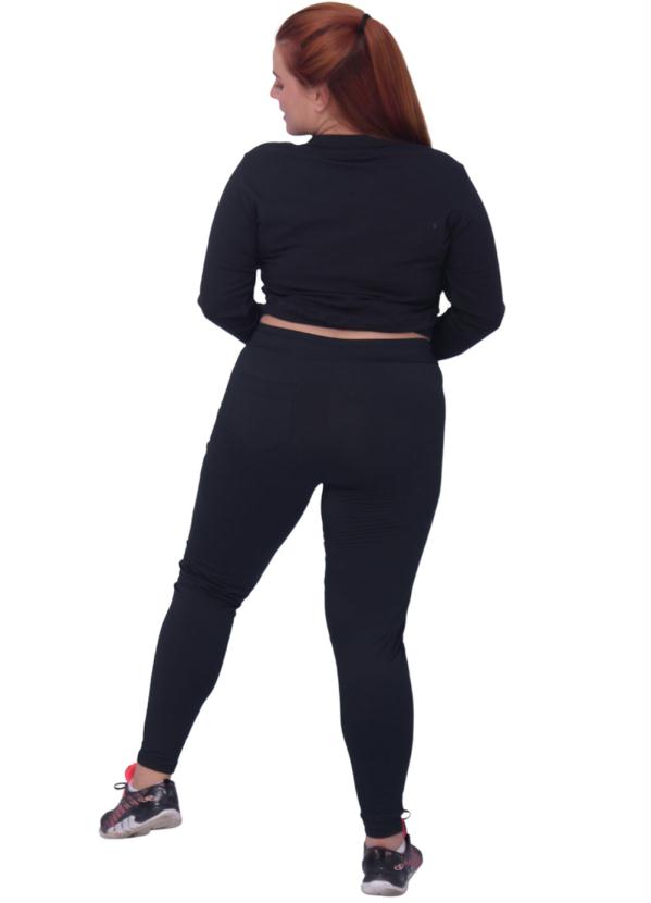 Sporting Way Fitness - Blusa Cropped Plus Size Preto 4