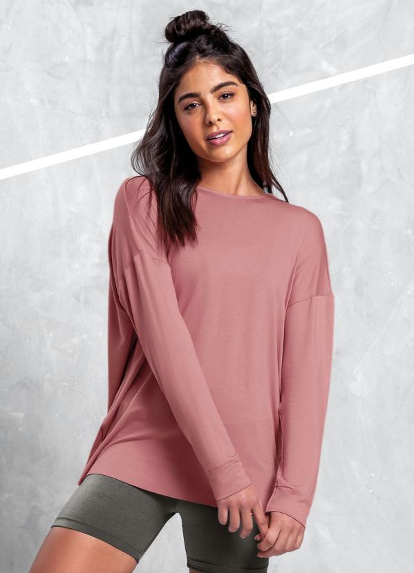 Blusa Rosa Com Torção Malwee