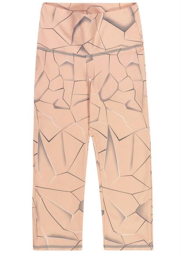 Enfim - Calça Bege Legging Abstrata Supplex®