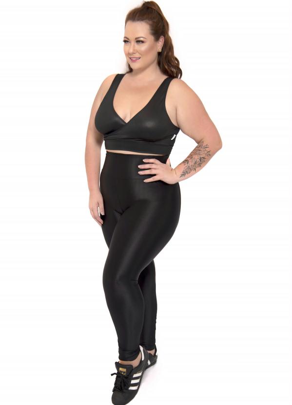 Sporting Way Fitness - Calça Legging Anti Celulite Plus Size Preto 3