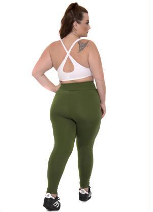 Calça Legging Plus Size Supplex® Bolso Verde - Acqua Rosa