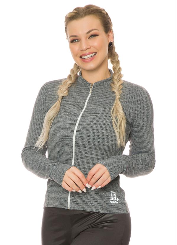 Janfer - Jaqueta Dry Fit com Zíper Mescla