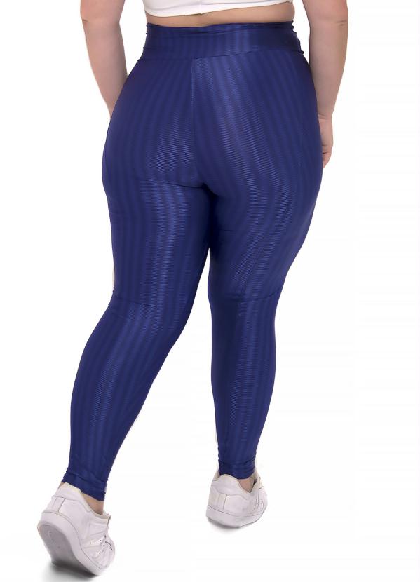 Sporting Way Fitness Calça Legging Anti Celulite Plus Size Azul Royal