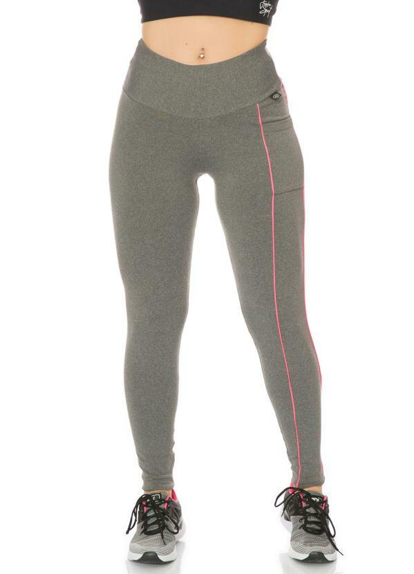 Janfer - Calça Legging Plus Cinza Janfer