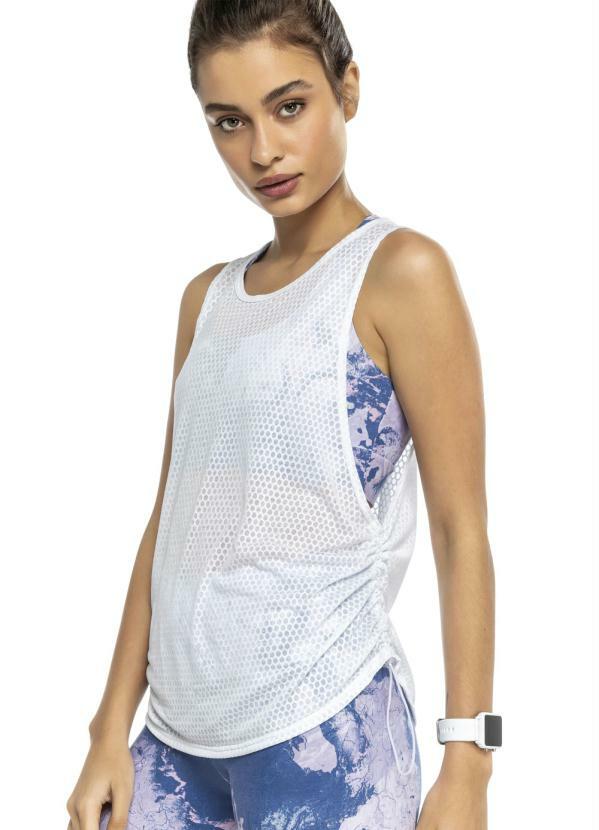 Enfim - Blusa Branca Ajustável com Refletivo Active