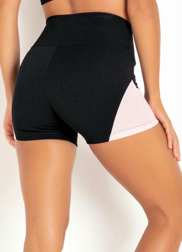 Sawary Fitness - Short Preto com Recorte Lateral 2